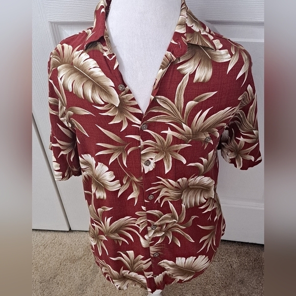 Campia Moda Maroon Hawaiian Shirt    Size M - Picture 10 of 13